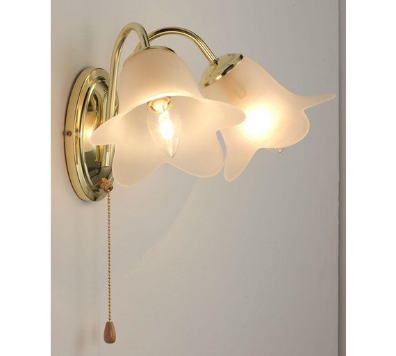 Buy HOME Carolina Twin Wall Light - Polished Brass at Argos.co.uk - Your Online Shop for Ceiling ...
